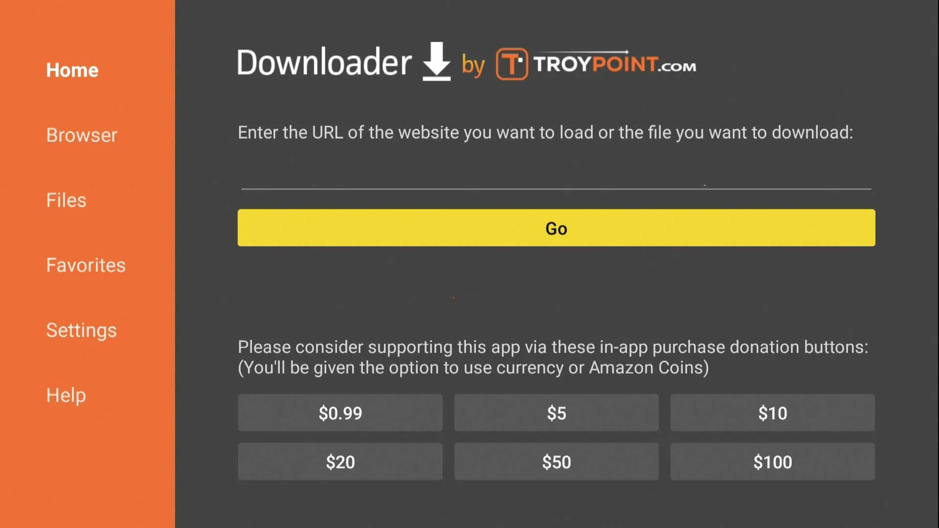Активируйте поле "Enter a URL or Search Term"