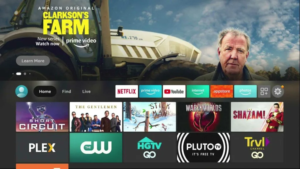 Нажмите кнопку Home на пульте