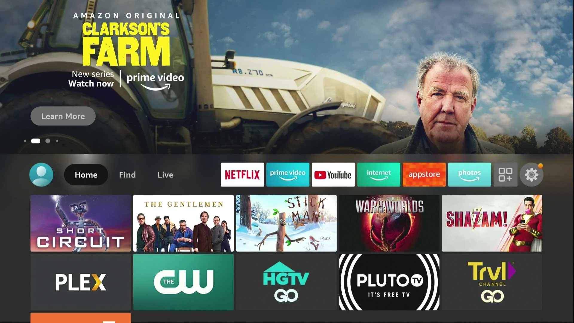 Нажмите кнопку Home на пульте